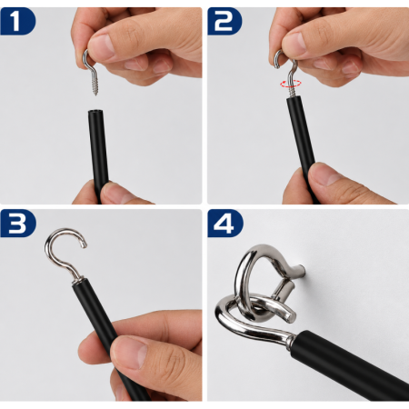 Curtain Wire Hook & Eye Set  Open Hook & Closed Eye Fixings