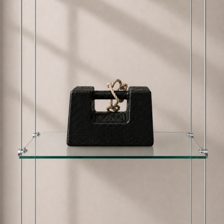 Wall to Wall Glass Shelf Rod Display Kit (Fittings Only)