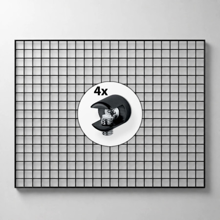 Wall-Mounted Grid Mesh Display Panel