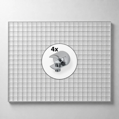 Wall-Mounted Grid Mesh Display Panel