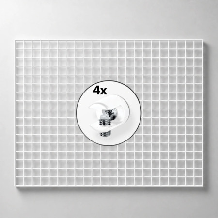 Wall-Mounted Grid Mesh Display Panel