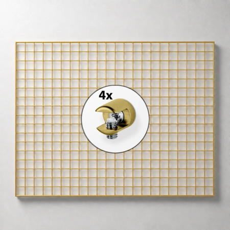 Wall-Mounted Grid Mesh Display Panel