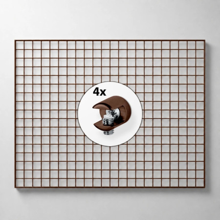Wall-Mounted Grid Mesh Display Panel