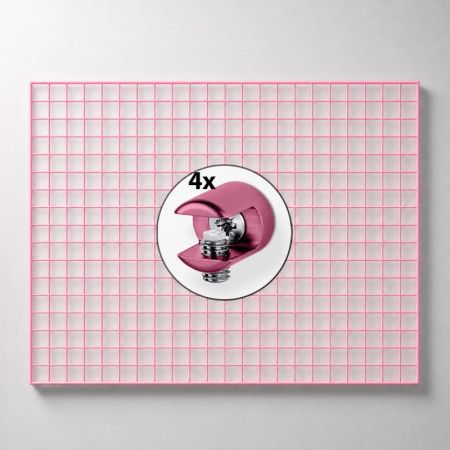 Wall-Mounted Grid Mesh Display Panel