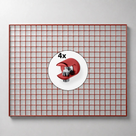 Wall-Mounted Grid Mesh Display Panel