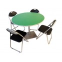 Bistro Pedastal Green Top with chairs