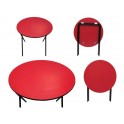 Round Folding table - Red top