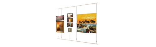 cable displays window display ceiling to floor wall to wall panel clamp panel support